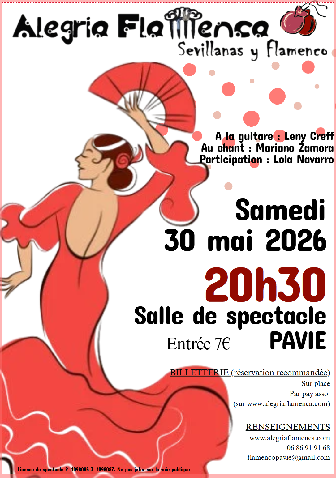 Affiche spectacle Alegria Flamenca 2026 à Pavie